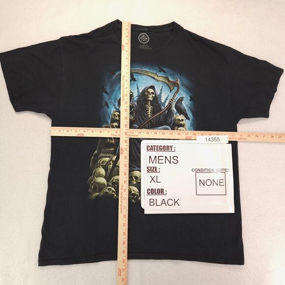 DOM Reaper Graphic Short Sleeve T Shirt Mens Size Extra Large XL Black - Picture 6 of 10